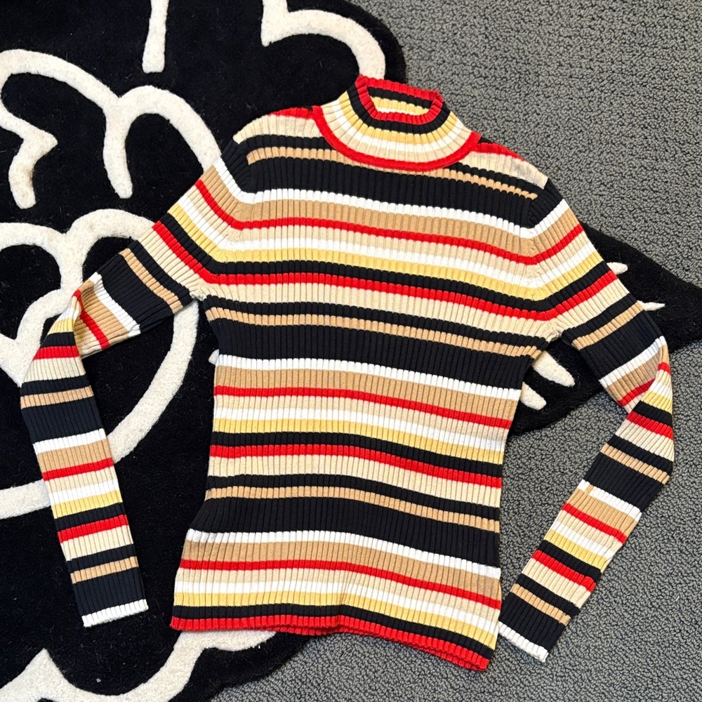 Pierre Cardin Multicolor Striped Turtleneck Sweater